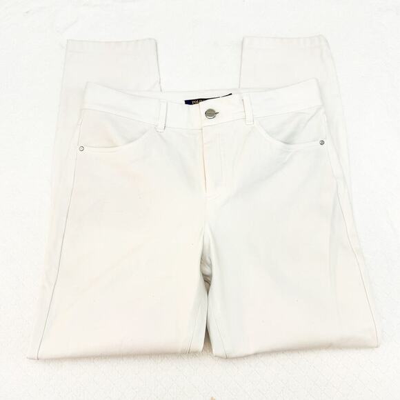Polo Golf Ralph Lauren Slim Off White Denim Jean Pants Size 6 - Picture 4 of 7